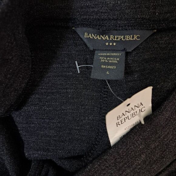 Banana Republic Women's Wool Blend Charcoal A line Skirt Office Work Wear Sz 4 - Picture 8 of 8